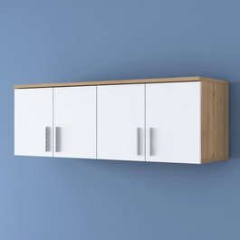 Hanah Home Armario de Pared Nogal y Blanco